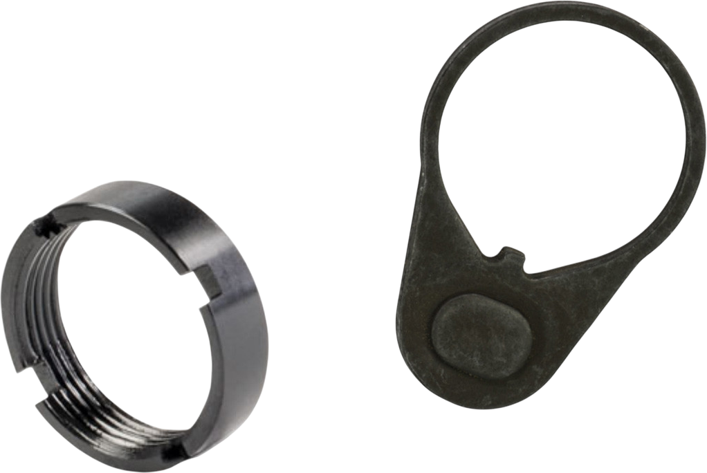 White Label Armory WLA-BUF-7006-01 Mil-Spec End Plate Kit Black Aluminum/Steel AR-15