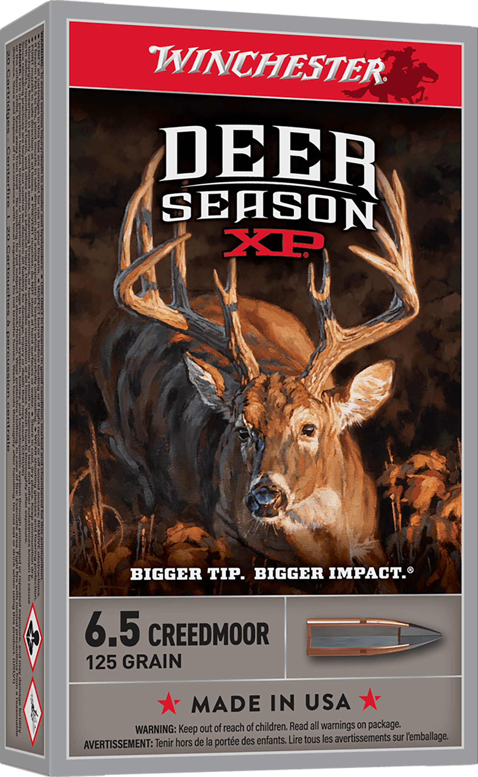 Winchester Ammo X65DS Deer Season XP  6.5Creedmoor 125gr Extreme Point 20 Per Box/10 Case