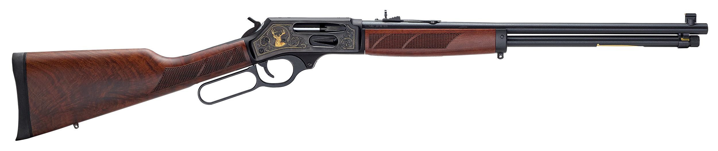 Henry H009GWL Side Gate Wildlife Full Size 30-30 Win 5+1 20" Blued Steel Barrel, Blued Steel Receiver, Fancy American Walnut Stock Right Hand