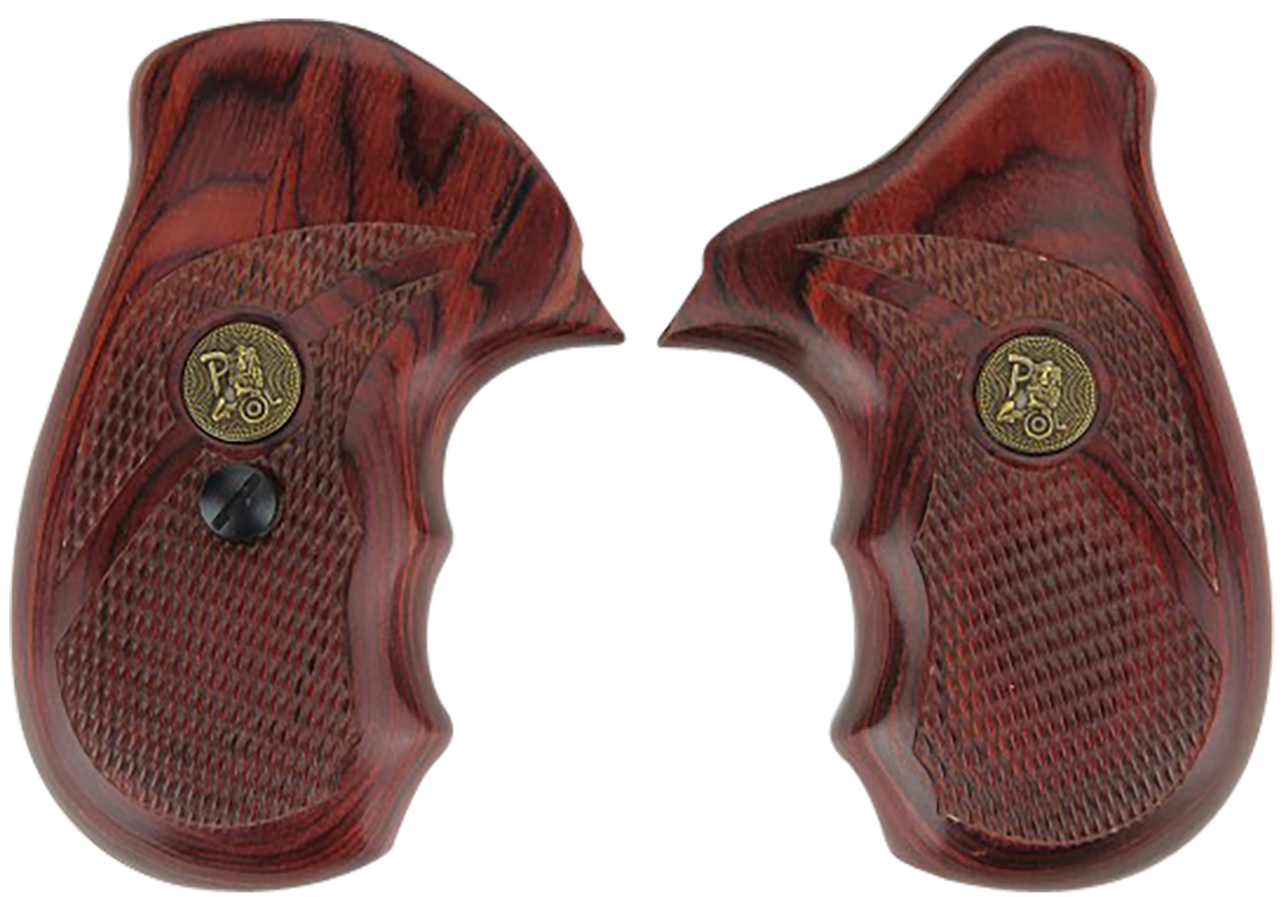 Pachmayr 63000 Renegade Grip Checkered Rosewood Laminate with Finger Grooves for S&W J Frame