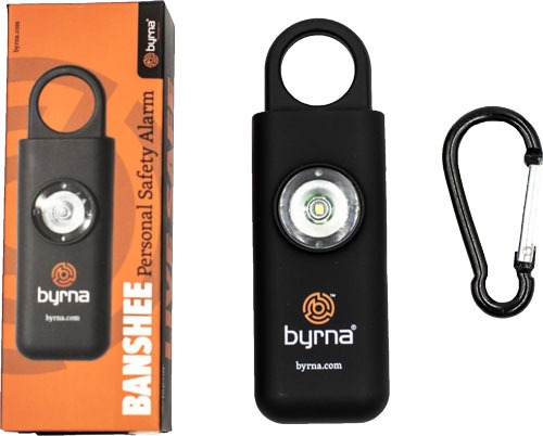 BYRNA BANSHEE ALARM/FLASHING LIGHT DEVICE W/CLIP BLACK