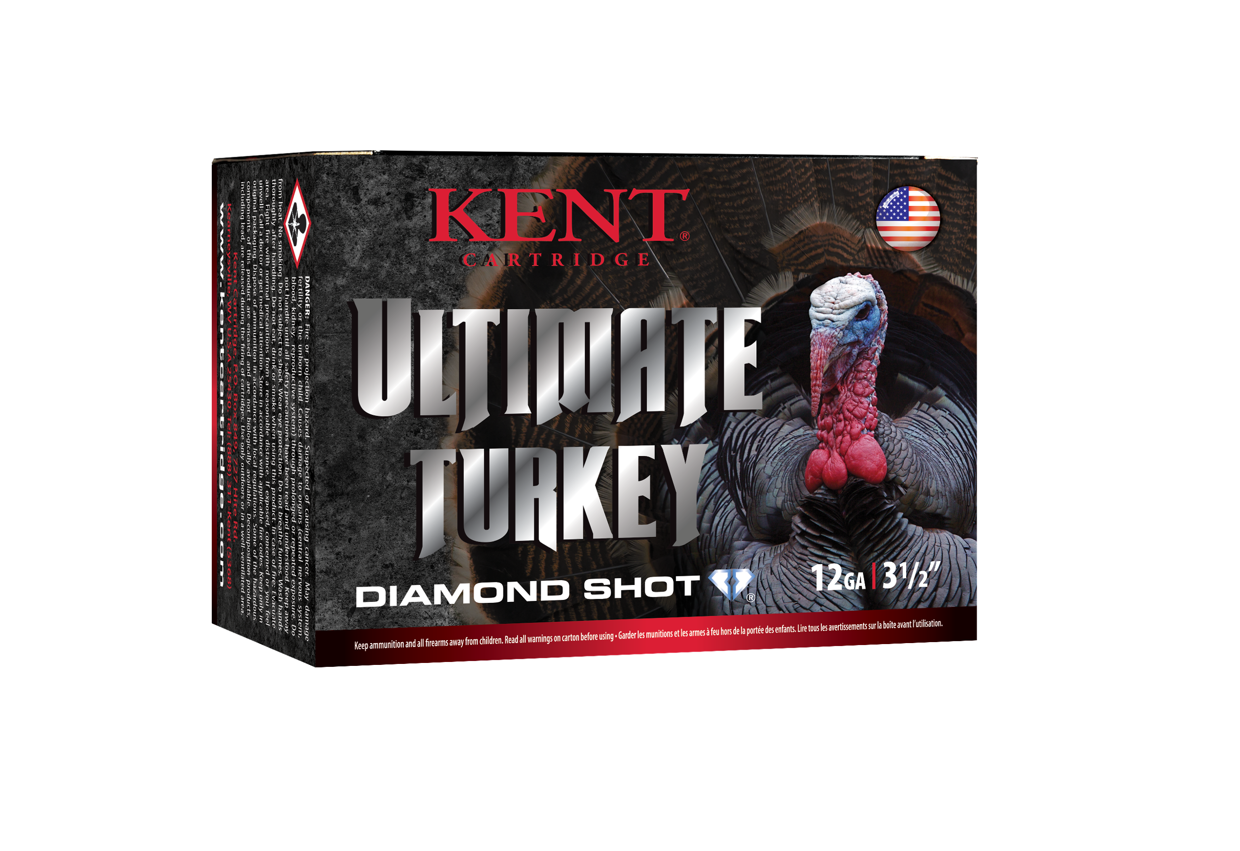 Kent Cartridge C1235TK635 Ultimate Turkey 12Gauge 3.50" 2 1/4oz 5Shot 10 Per Box/10 Case