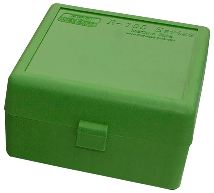 MTM Case-Gard RS10010 Ammo Box Flip-Top 223Rem/204Ruger Green Polypropylene 100rd