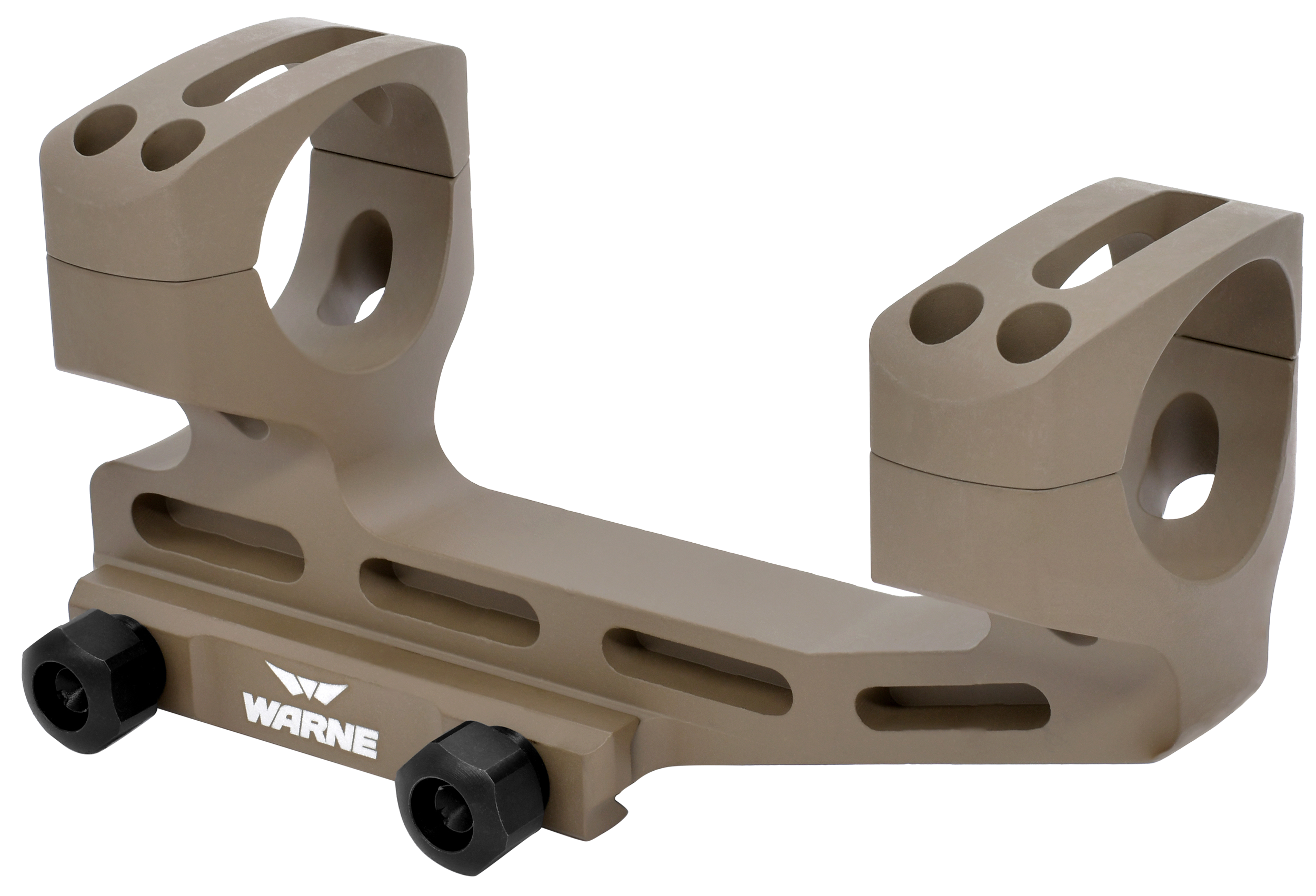 Warne LRSKEL1DE Skeletonized Scope Mount/Ring Combo Extended Dark Earth Aluminum 1" Tube MSR 20 MOA