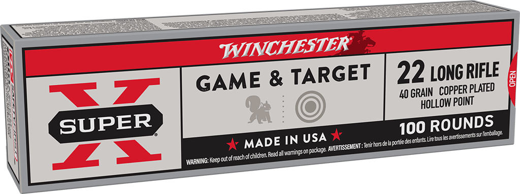 Winchester Ammo X22LRPP1 Super X  22LR 40gr Power Point Copper Plated 100 Per Box/20 Case
