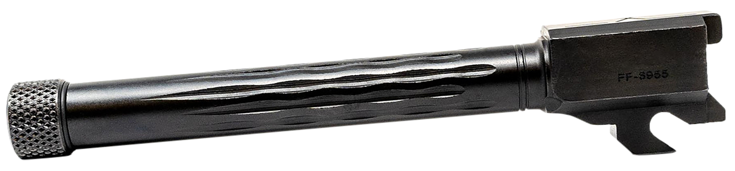 Faxon Firearms 320B910NFLOQT Match Series  9mm Luger Fluted Threaded Black Nitride Stainless Steel, Fits Sig P320
