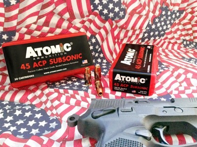 ATOMIC 45 ACP 250GR SUBSONIC JHP 50RD 10BX/CS
