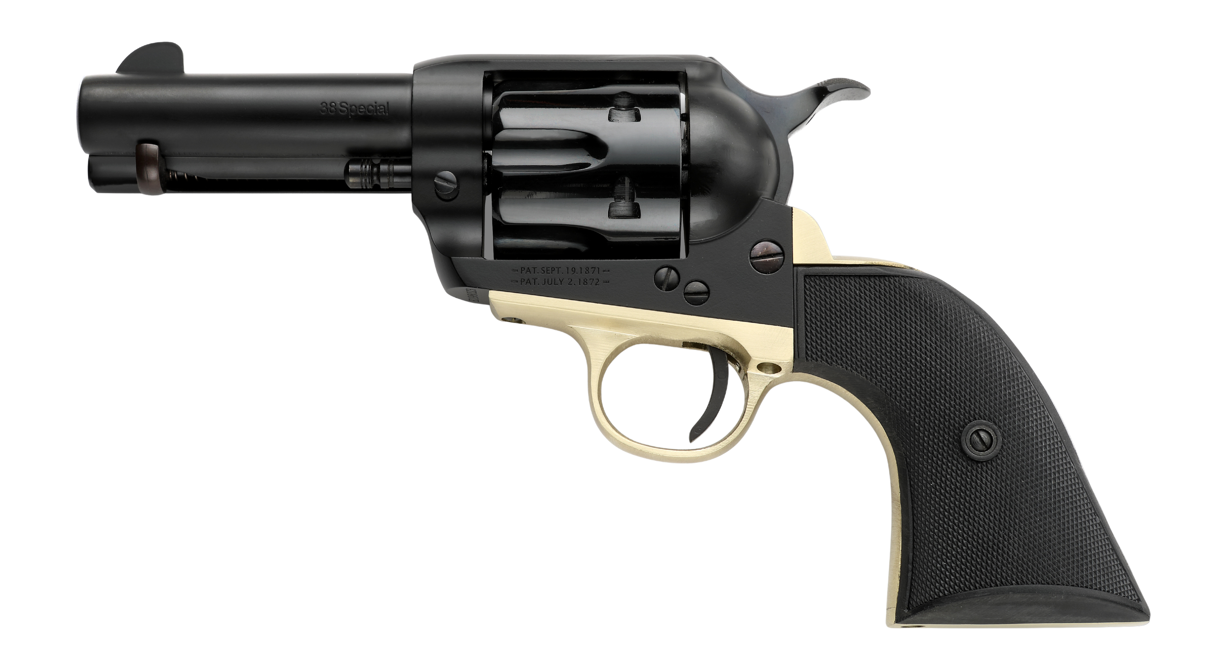 Pietta Alloy 3.5" 6rd Brass Backstrap Revolver