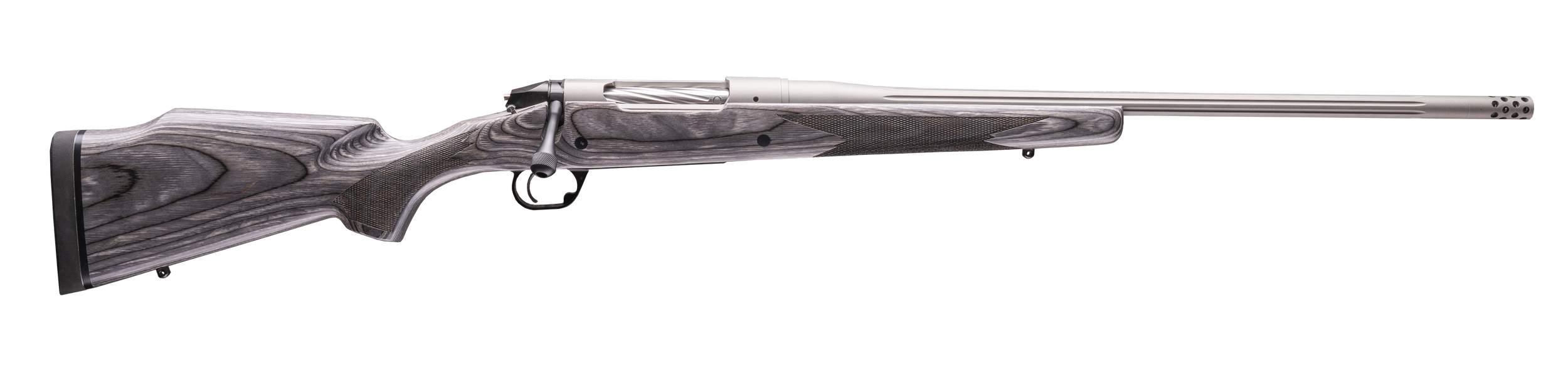 Bergara Rifles BPR40-308 Premier Platinum Stalker Full Size 308 Win 20" 5+1 Titanium Cerakote Fluted Threaded Barrel, Titanium Cerakote Stainless Steel Drilled & Tapped Receiver, Gray Pepper Fixed Mon