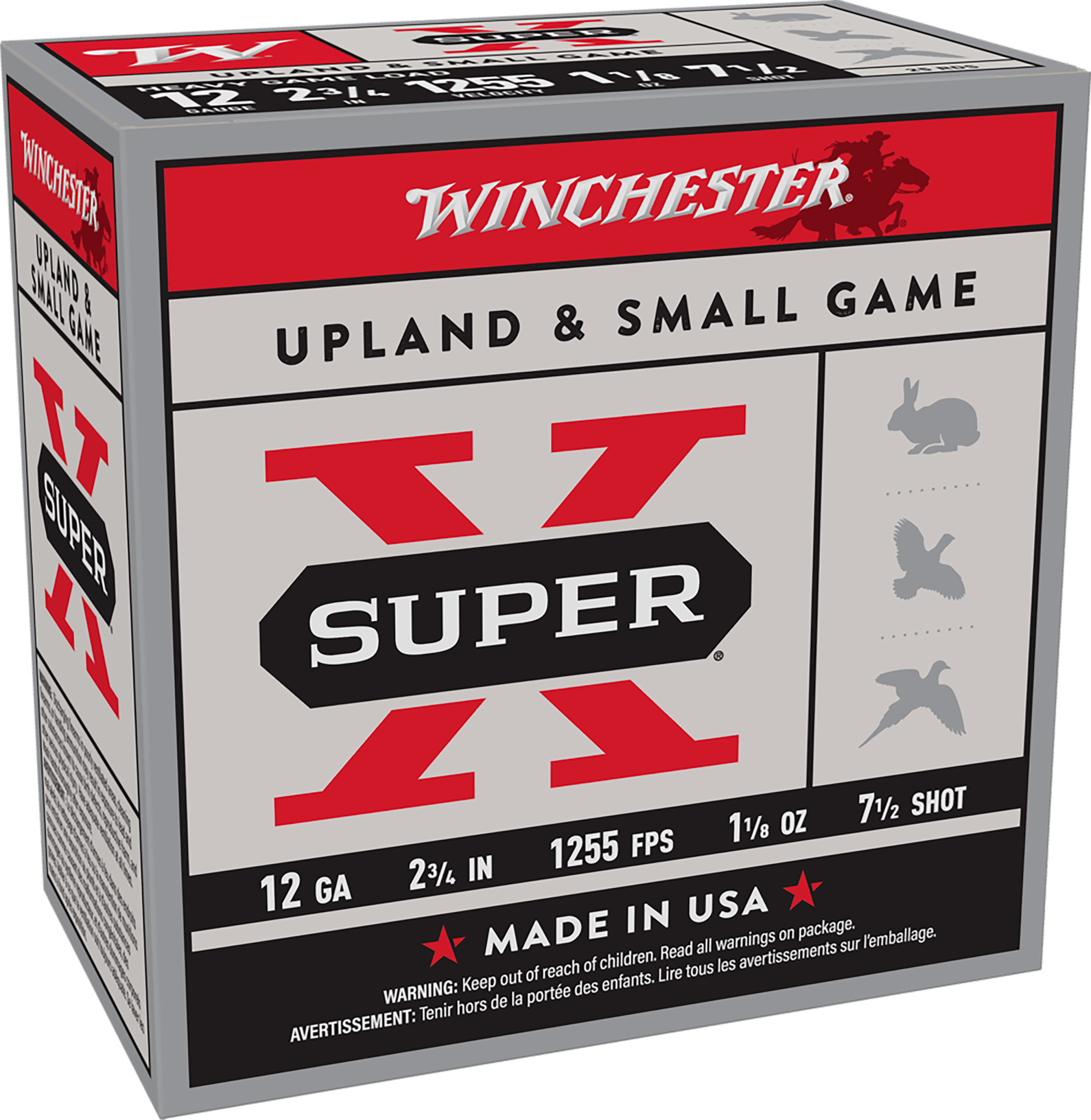 Winchester Ammo XU12H7 Super X Heavy Game Load 12Gauge 2.75" 1 1/8oz 7.5Shot 25 Per Box/10 Case