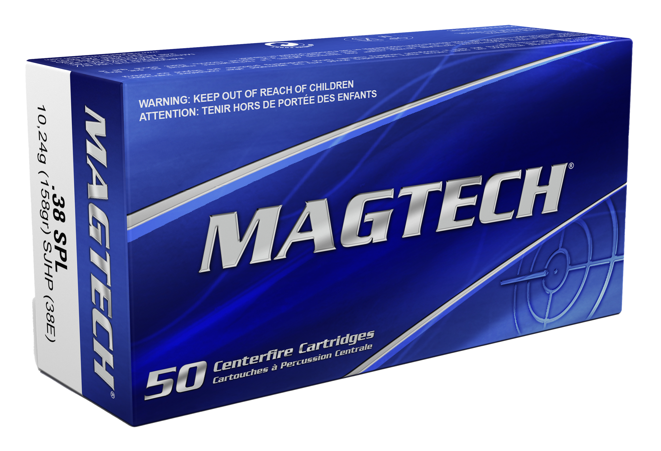 Magtech 38E Range/Training  38Special 158gr Semi Jacketed Hollow Point 50 Per Box/20 Case