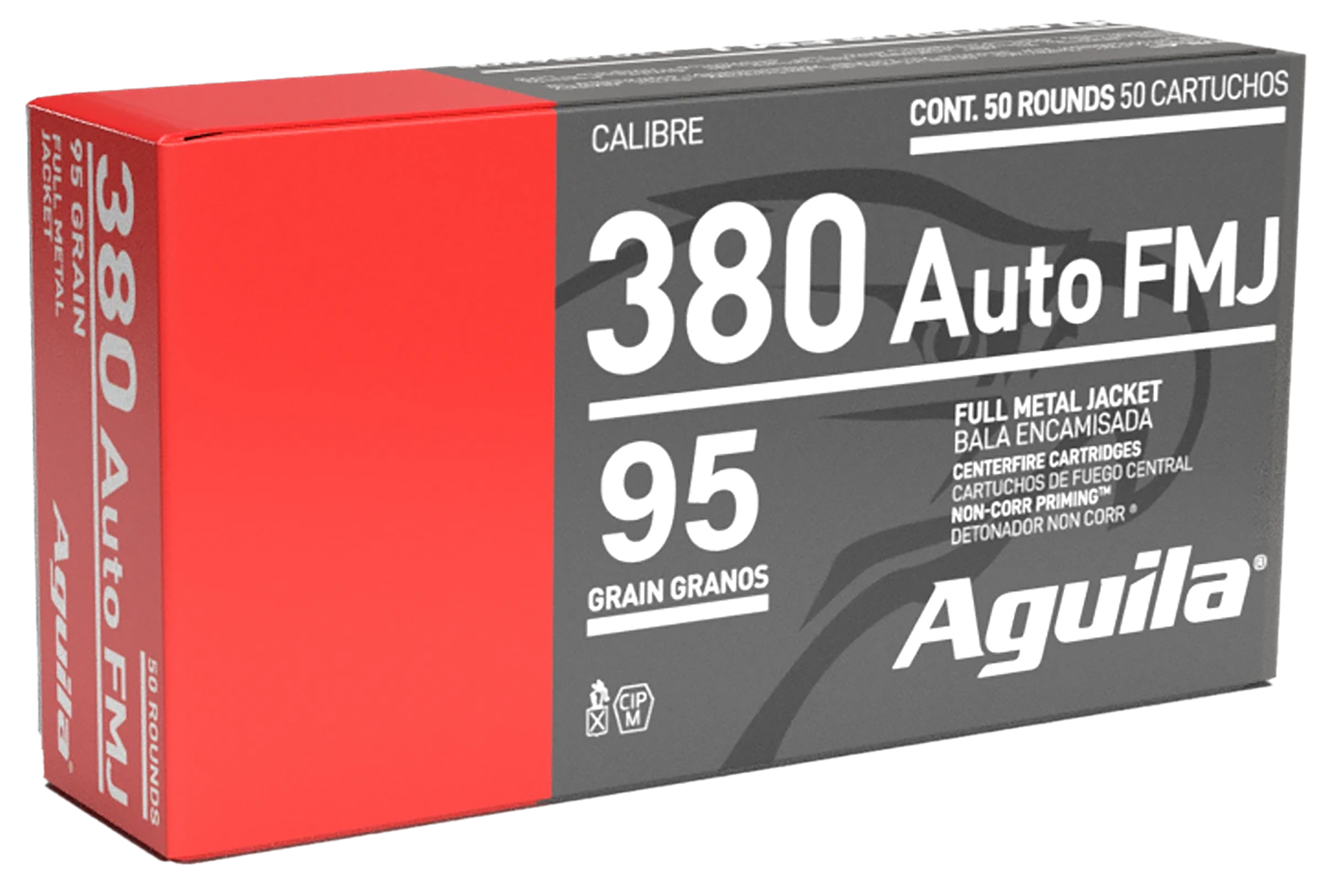 Aguila 1E802110 380ACP 95gr Full Metal Jacket 50 Per Box/20 Case