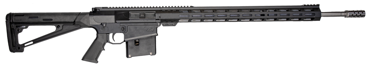 Great Lakes Firearms GL10LA7PRCSSBLK GLFA  7mm PRC 5+1 24" Stainless Threaded Barrel, Black Cerakote Picatinny Rail Aluminum Receiver, M-LOK Handguard, Hogue Fixed Black Synthetic Stock, Mil-Spec Grip