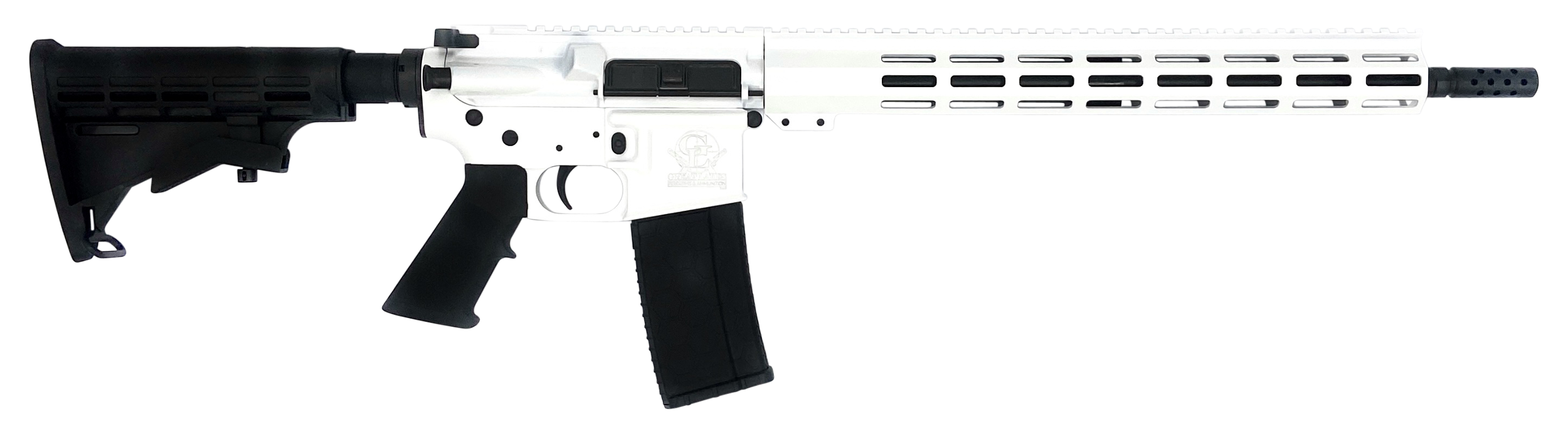 Great Lakes Firearms GL15223WHT AR-15  223 Wylde 16" 30+1, White Rec, Black Stock & Grip