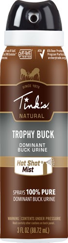 TINKS DEER LURE TROPHY BUCK HOT SHOT MIST 3OZ. AEROSOL