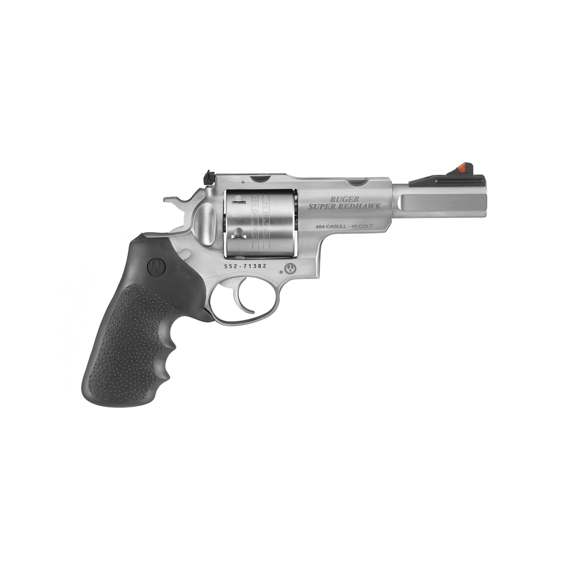 RUGER SUP RDHWK 454CAS 5" 6RD RBR/WD