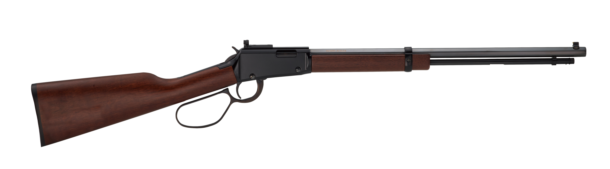 Henry H001TP22M Tracker Carbine 22 WMR 13+1 20" Blued Octagon Barrel, Black Aluminum Grooved Receiver, American Walnut Fixed w/Pistol Grip Stock