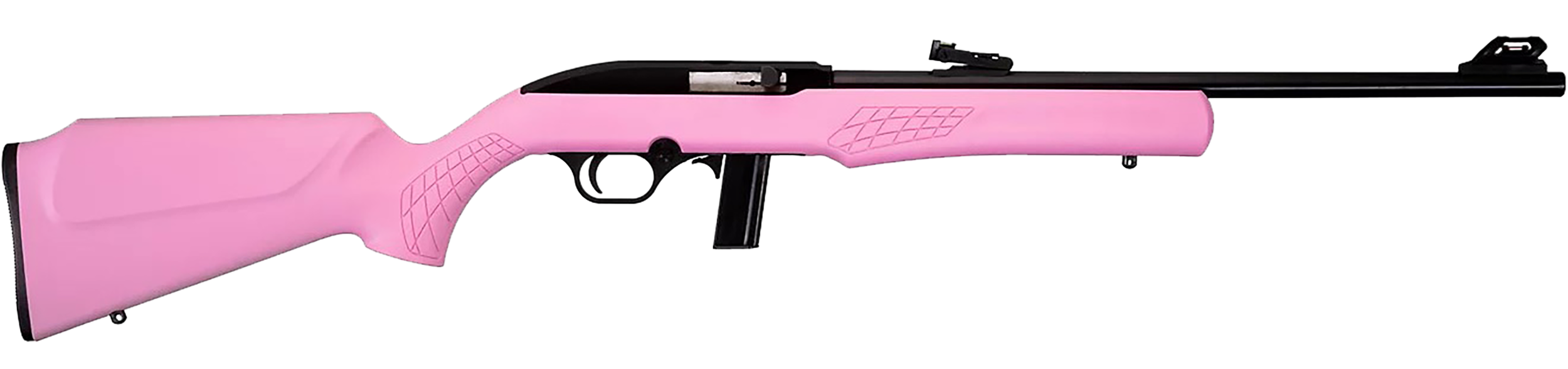 Rossi RS22L1811P RS22  Full Size 22 LR 10+1 18" Matte Black Steel Barrel, Matte Black Grooved Aluminum Receiver, Pink Synthetic Fixed Stock