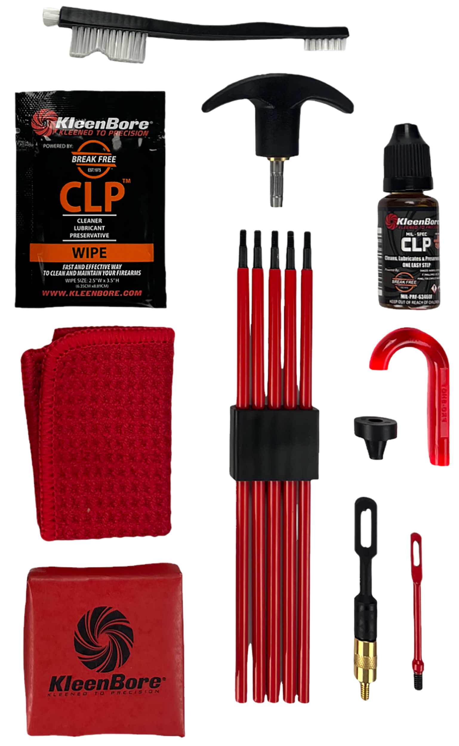 KleenBore SAF300 SAF-T-CLAD Universal Classic Cleaning Kit 22 Cal - 12 Gauge Handguns / Rifles / Shotguns