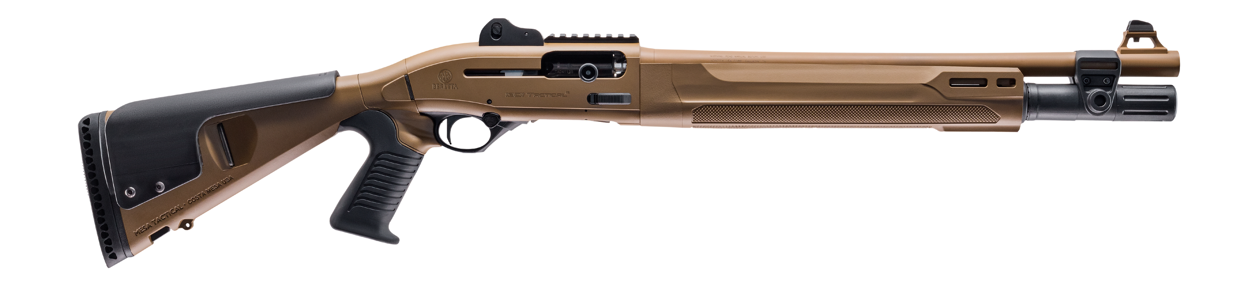 Beretta USA SPEC0787A 1301 Mod2 Tactical 12 Gauge Semi-Auto 3" 7+1 18.50" Flat Dark Earth Steel Barrel, Flat Dark Earth Cerakote Picatinny Rail Receiver, M-LOK Handguards, Flat Dark Earth Adj Comb Syn