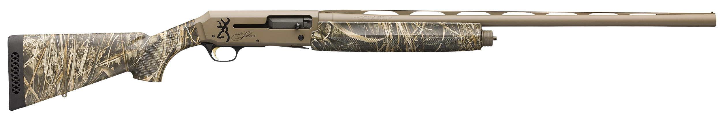 Browning 011434204 Silver Field 12 Gauge 3.5" 4+1 (2.75") 28", FDE Barrel/Rec, Realtree Max-7 Camo Synthetic Stock With Textured Gripping Surface