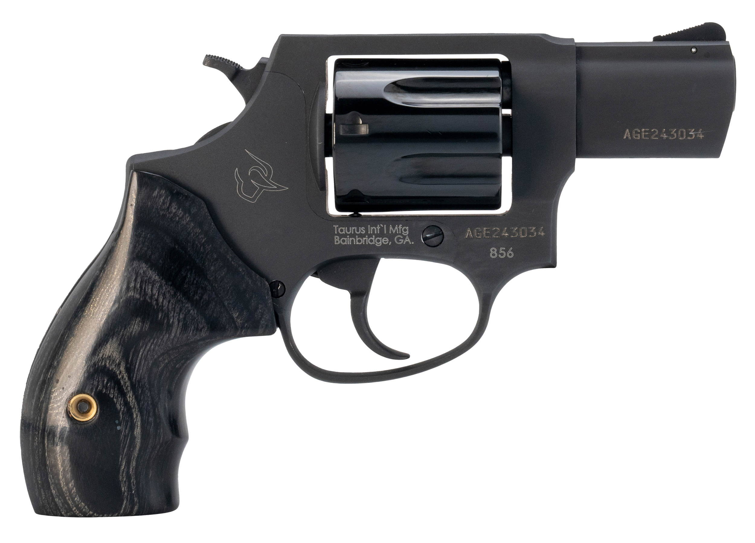 Taurus 2-85623 856  Small 38 Special +P 6 Shot 2" Black Stainless Steel Barrel, Cylinder & Frame, Transfer Bar Safety, Exposed Hammer