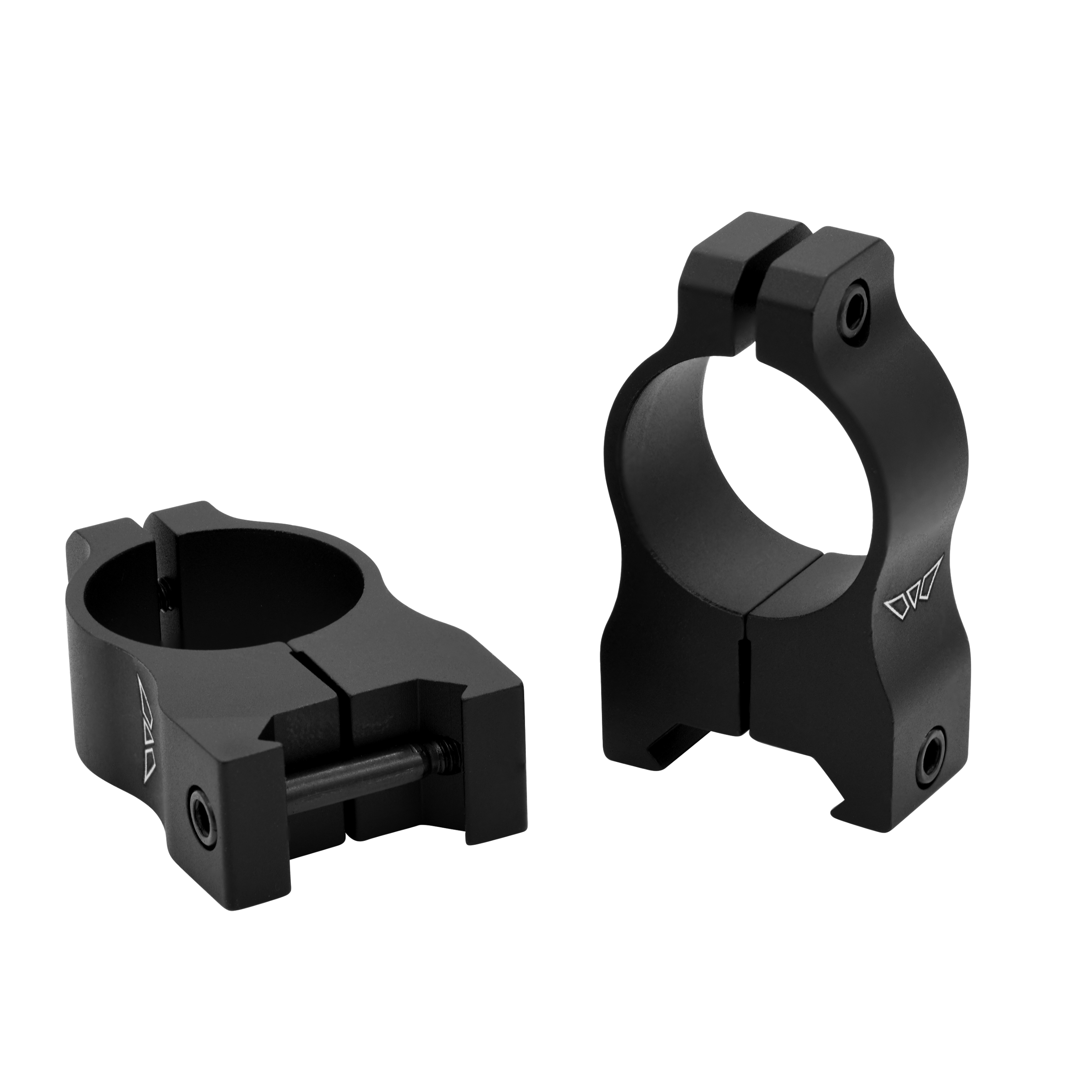 Warne V402M Scope Rings Vapor Matte Black 1" High 0 MOA