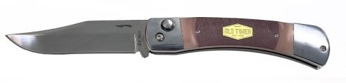 OLD TIMER KNIFE CAVE BEAR AUTO 3.9" SS/SAWCUT HANDLE & SHEATH