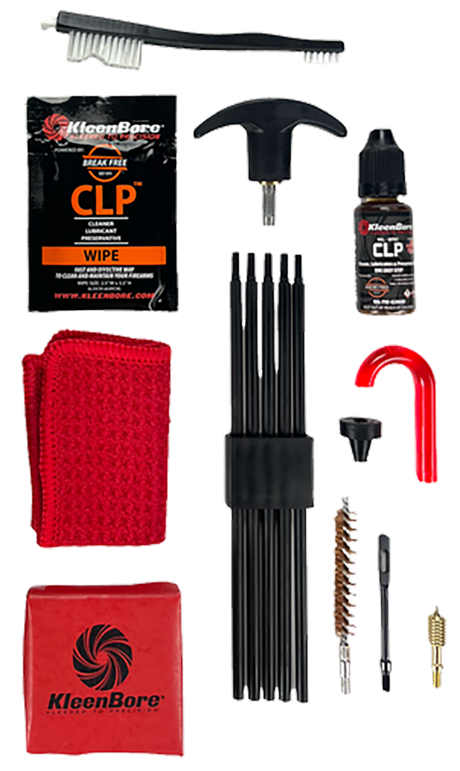 KleenBore K309 Rifle Classic Cleaning Kit .35/ 9mm PCC Cal Carbine Rifle Nylon Bristles Phosphor Bronze Bristles