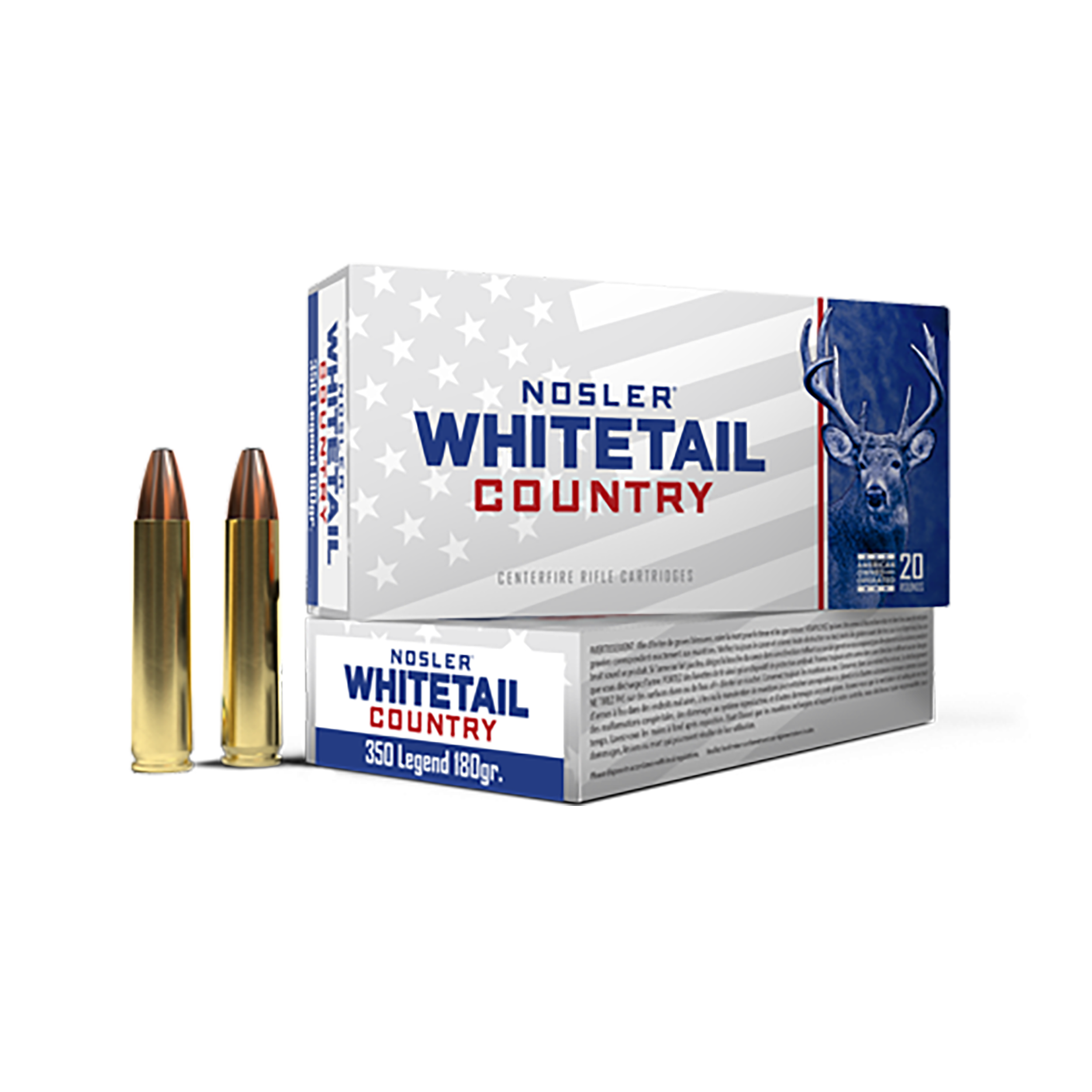 Nosler 40130 Whitetail Country  350Legend 180gr 20 Per Box/10 Case
