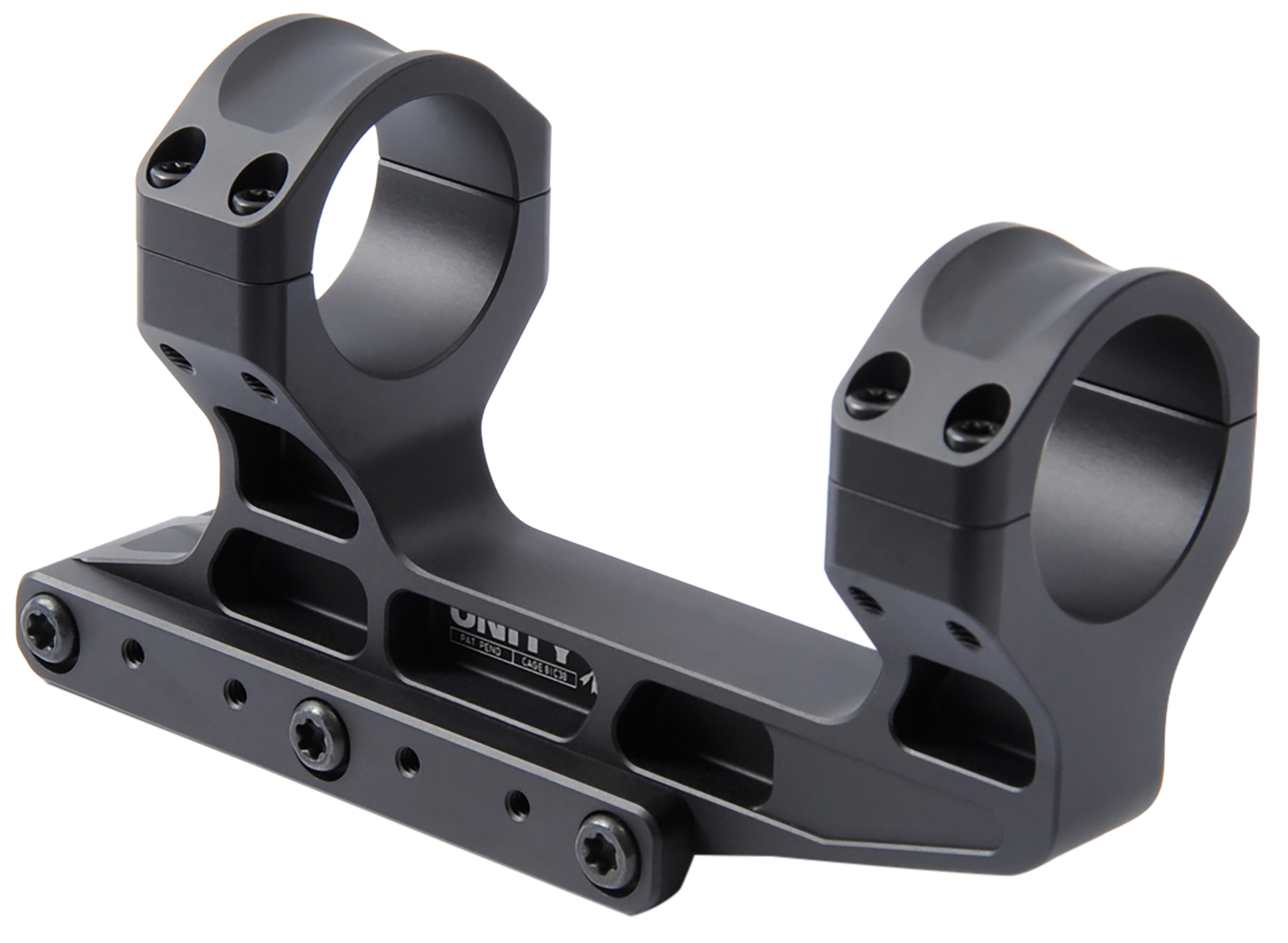 Unity Tactical LLC FSTS30205B Fast  LPVO Scope Mount/Ring Combo 30mm Black Anodized