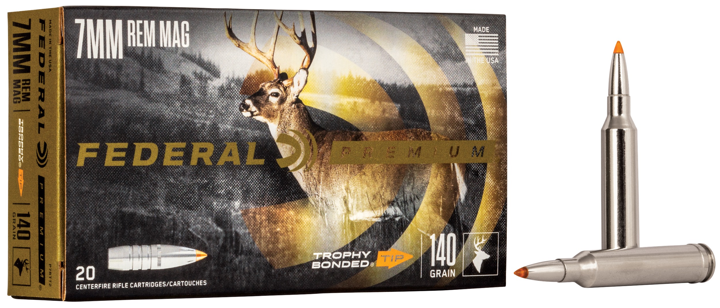 Federal P7RTT2 Premium 7mmRemMag 140gr Trophy Bonded Tip 20 Per Box/10 Case