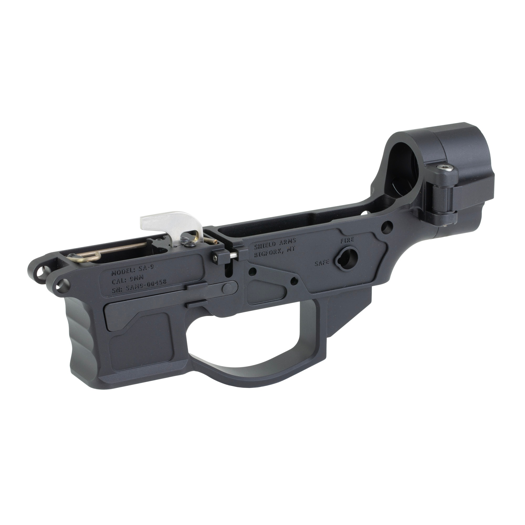 SHIELD SA-9 STRIPPED LOWER FLD BLK