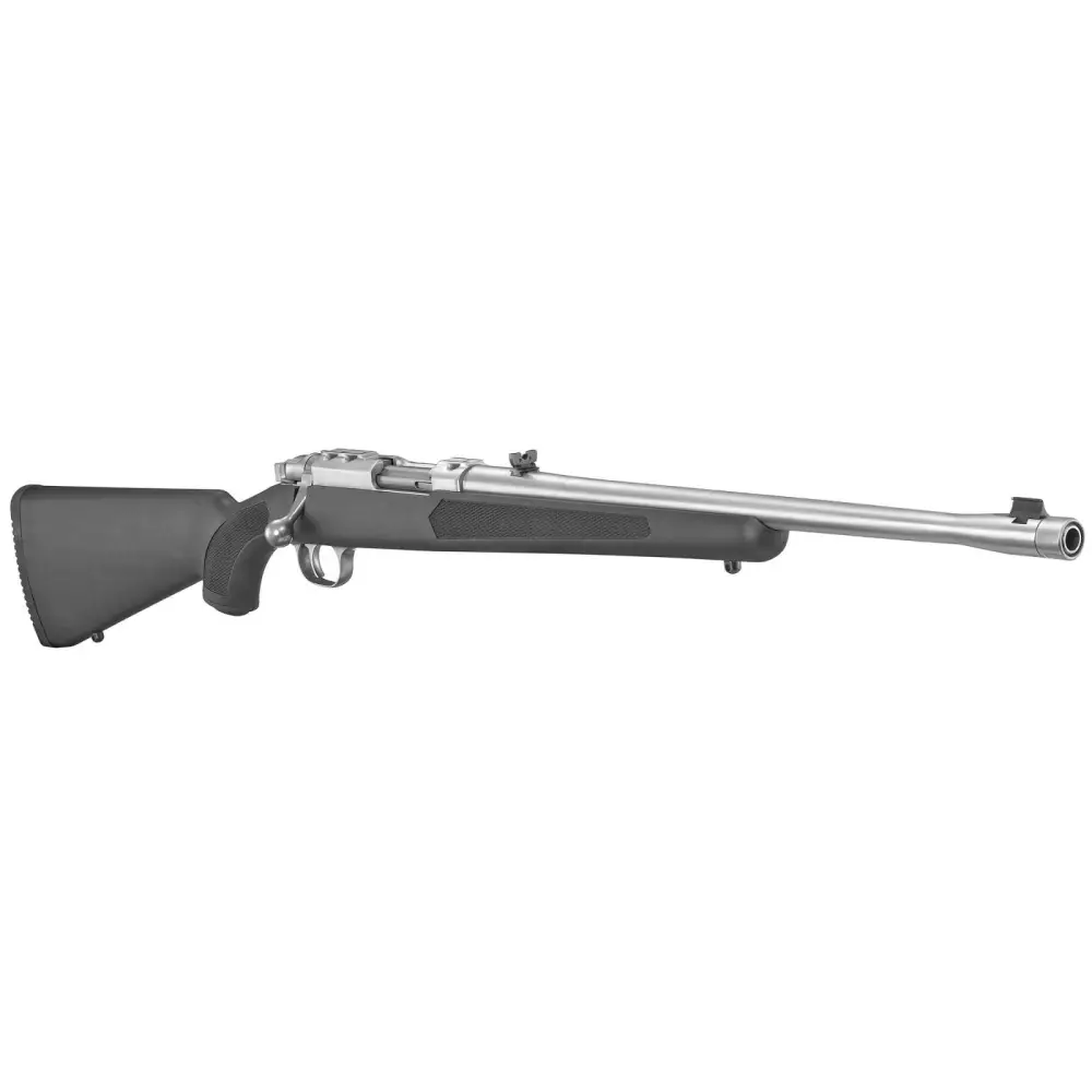 RUGER 77/44 44MAG BOLT RIFLE, 18.5" STS THREADED BBL, BLK SYNTHC STOCK, 4RD