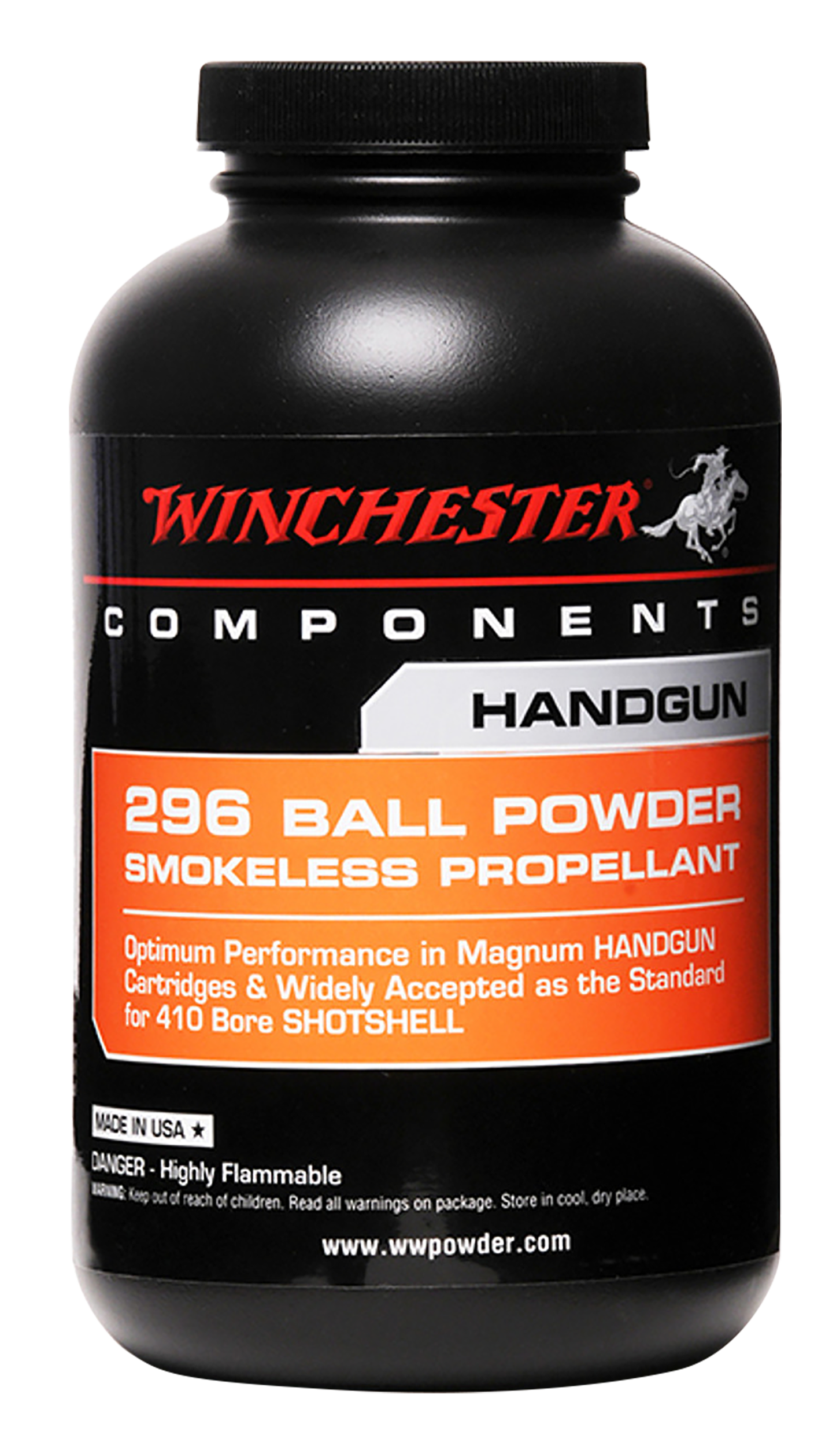 Winchester Powder 2961 Ball Powder 296 Handgun Multi-Caliber 1 lb