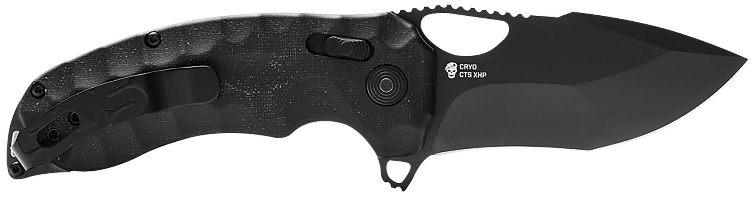 S.O.G SOG12270257 Kiku XR 3.03" Folding Tanto Plain Satin CTS XHP Steel Blade Deep Textured Black Linen Micarta Handle Includes Belt Clip
