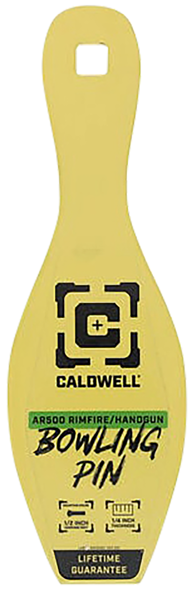 Caldwell 4002312   Rimfire/Handgun Yellow AR500 Steel Bowling Pin 1/4" Thick