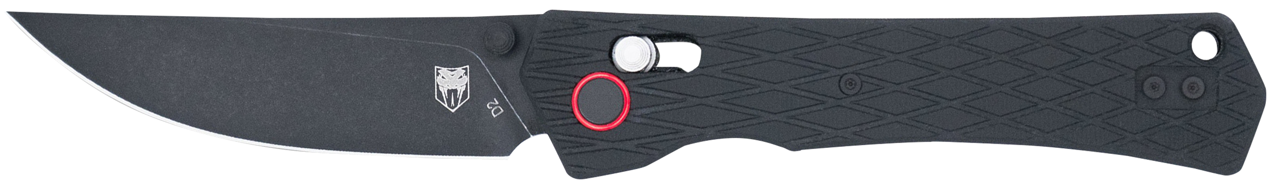 CobraTec Knives CTLEGBLK Legacy EDC 3.50" Folding Plain Black TiCN D2 Steel Blade, 5" Black Textured Aluminum/G10 Handle