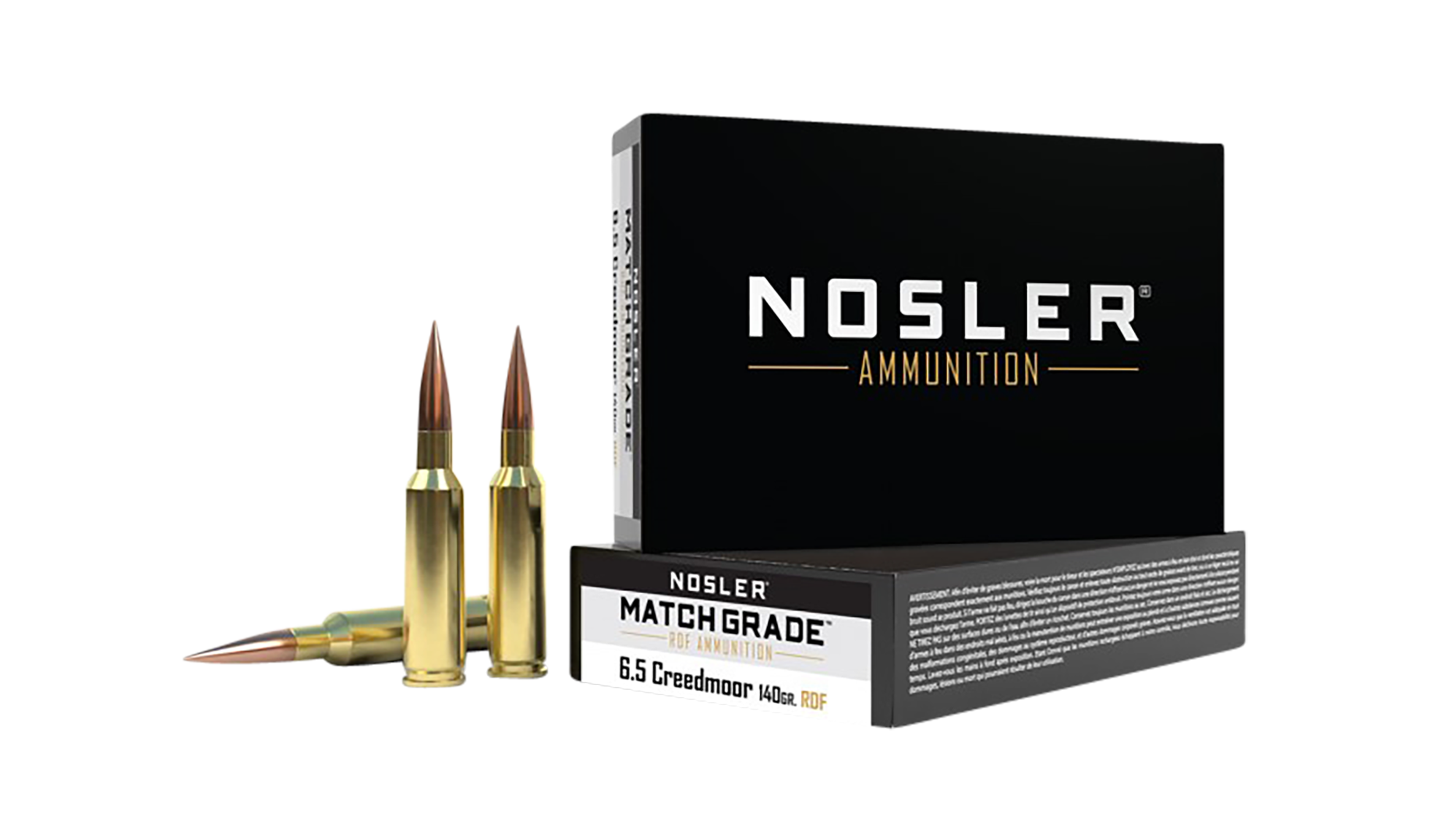 Nosler 60115 Match Grade RDF 6.5Creedmoor 140gr RDF Hollow Point Boat Tail 20 Per Box/10 Case