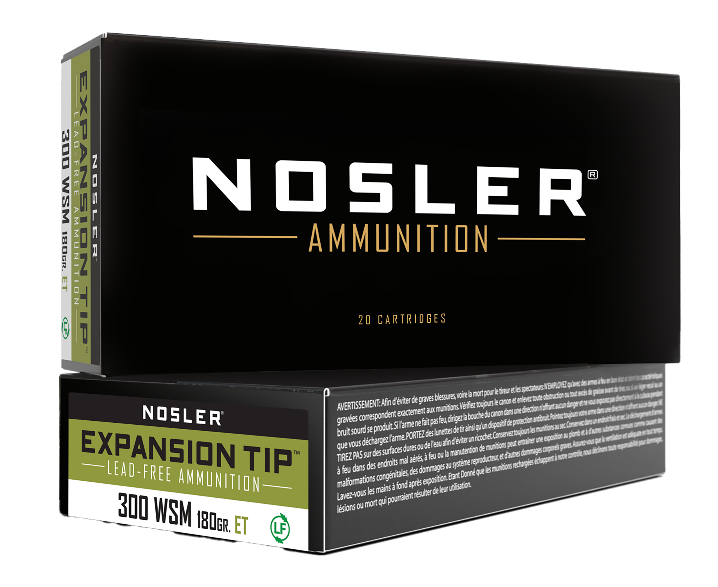 Nosler 40152 E-Tip 300WSM 180gr E Tip Lead Free 20 Per Box/10 Case