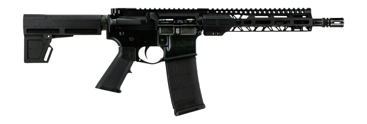 Faxon Firearms FXSPT556105SA9 Sport  5.56 NATO 30+1 10.50" Black Nitride SOCOM Threaded Barrel, Aluminum Receiver w/Picatinny Rail, M-LOK Handguard, Black Polymer KAK Shockwave Pistol Brace, Ergonomic