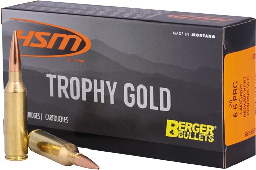 HSM TROPHY GOLD 6.5 PRC 140GR BERGER VLD 20RD 25BX/CS
