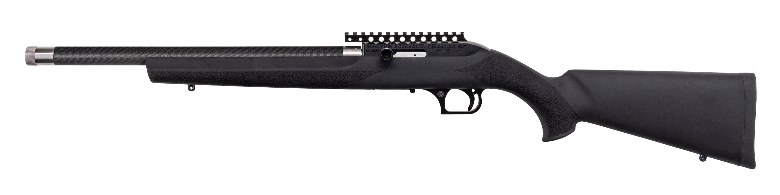 Magnum Research SSH22GT Magnum Lite SwitchBolt Full Size 22 LR 10+1 16.50" Black Anodized Carbon Steel/Threaded Barrel, Black w/Integral Scope Base Receiver, Black Fixed Hogue OverMolded Stock, Right