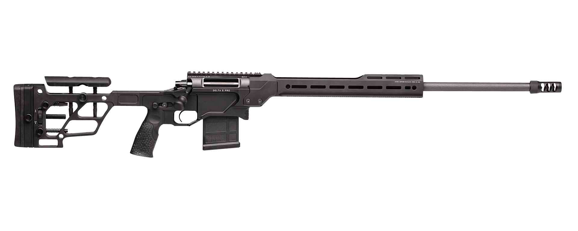 Daniel Defense 4215910593 Delta 5 Pro  6.5 Creedmoor 24" 10+1 Black Cerakote Black Adjustable w/Adjustable Cheek Piece & LOP Stock Black Polymer Grip Right Hand