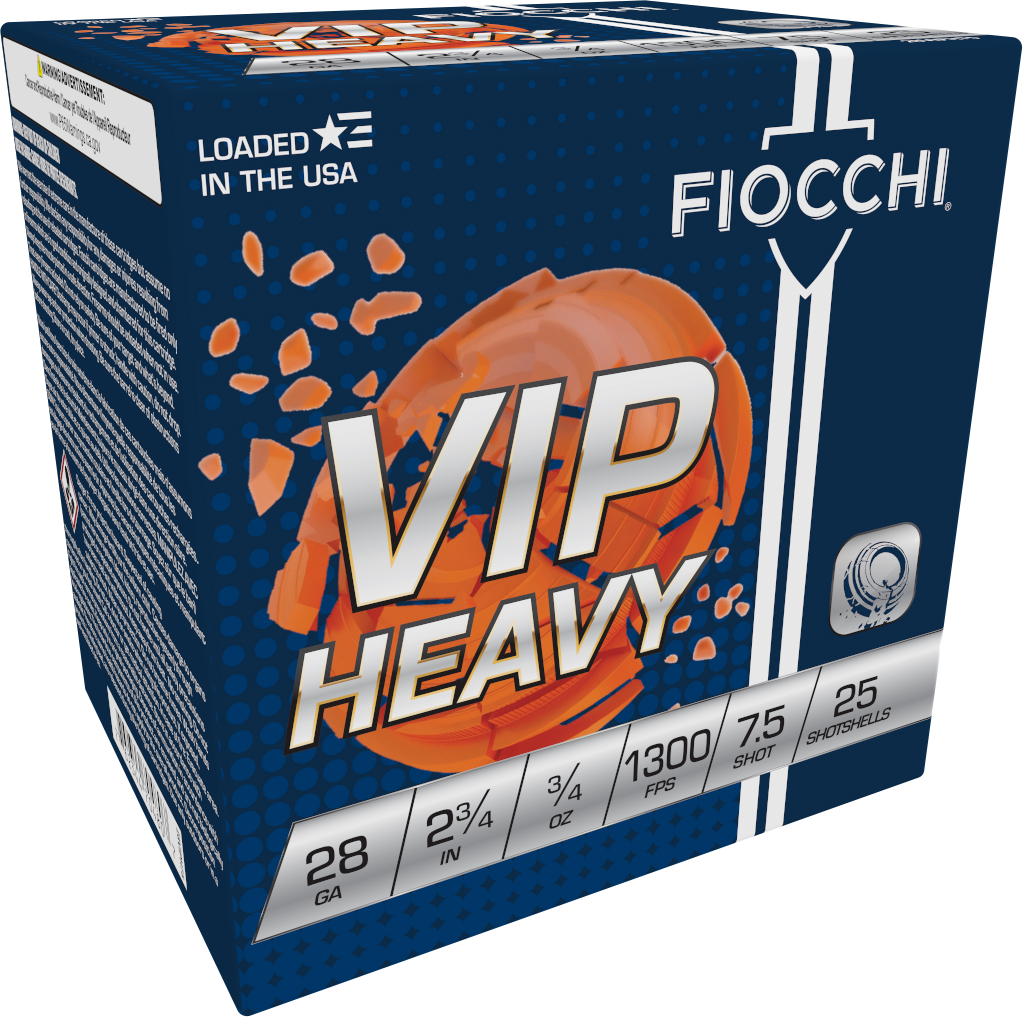Fiocchi 28VIPH75 Exacta Target VIP Heavy 28Gauge 2.75" 3/4oz 7.5Shot 25 Per Box/10 Case