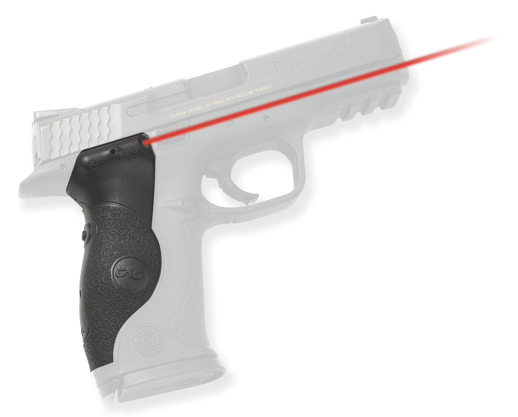 Crimson Trace 0119401 Lasergrips S&W M&P Full-Size, Red Laser Black Polymer