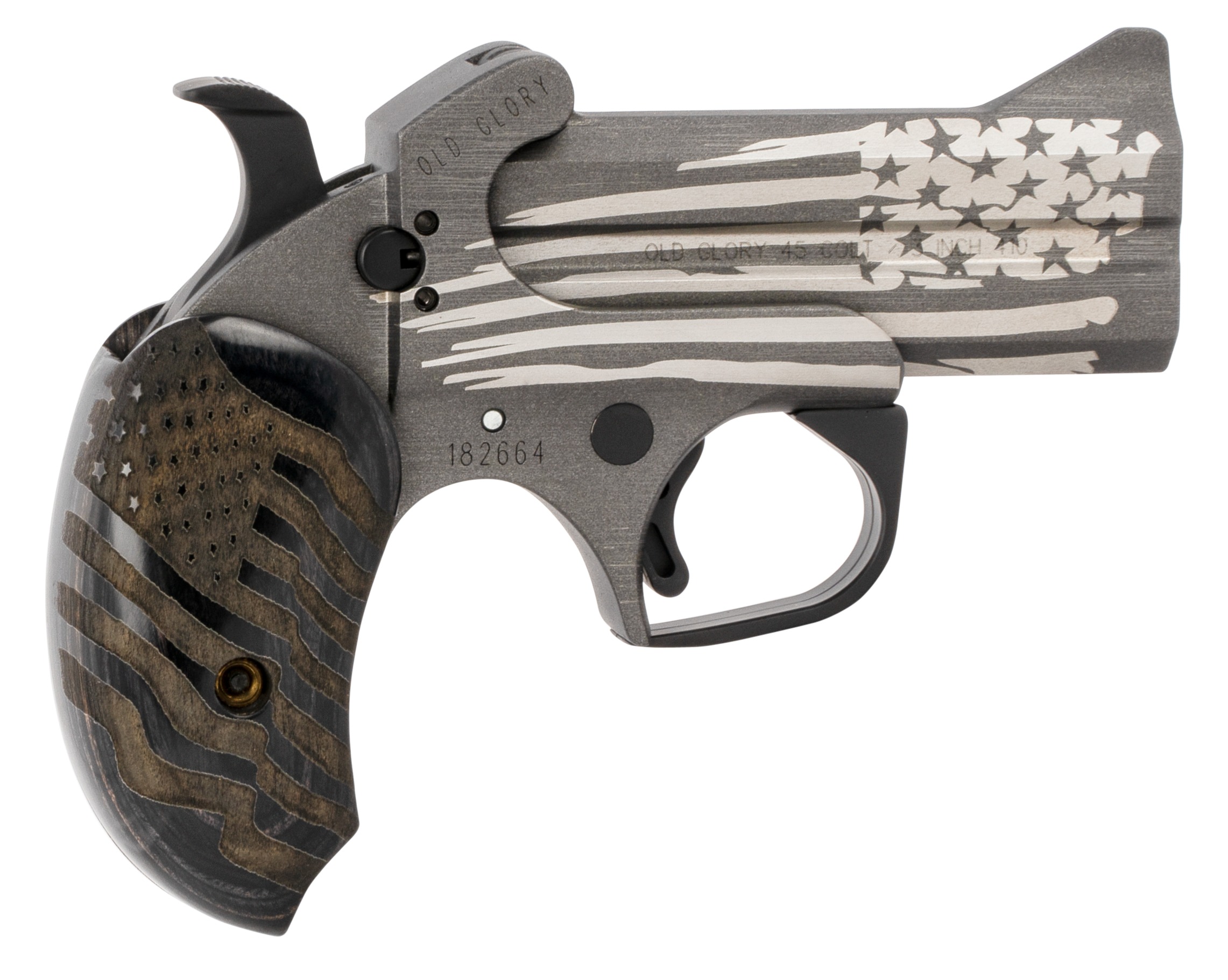 Bond Arms BAOG Old Glory 45 Colt/410 Gauge 2rd Shot 3.50" Black Ash w/Integrated Star Grips Right Hand