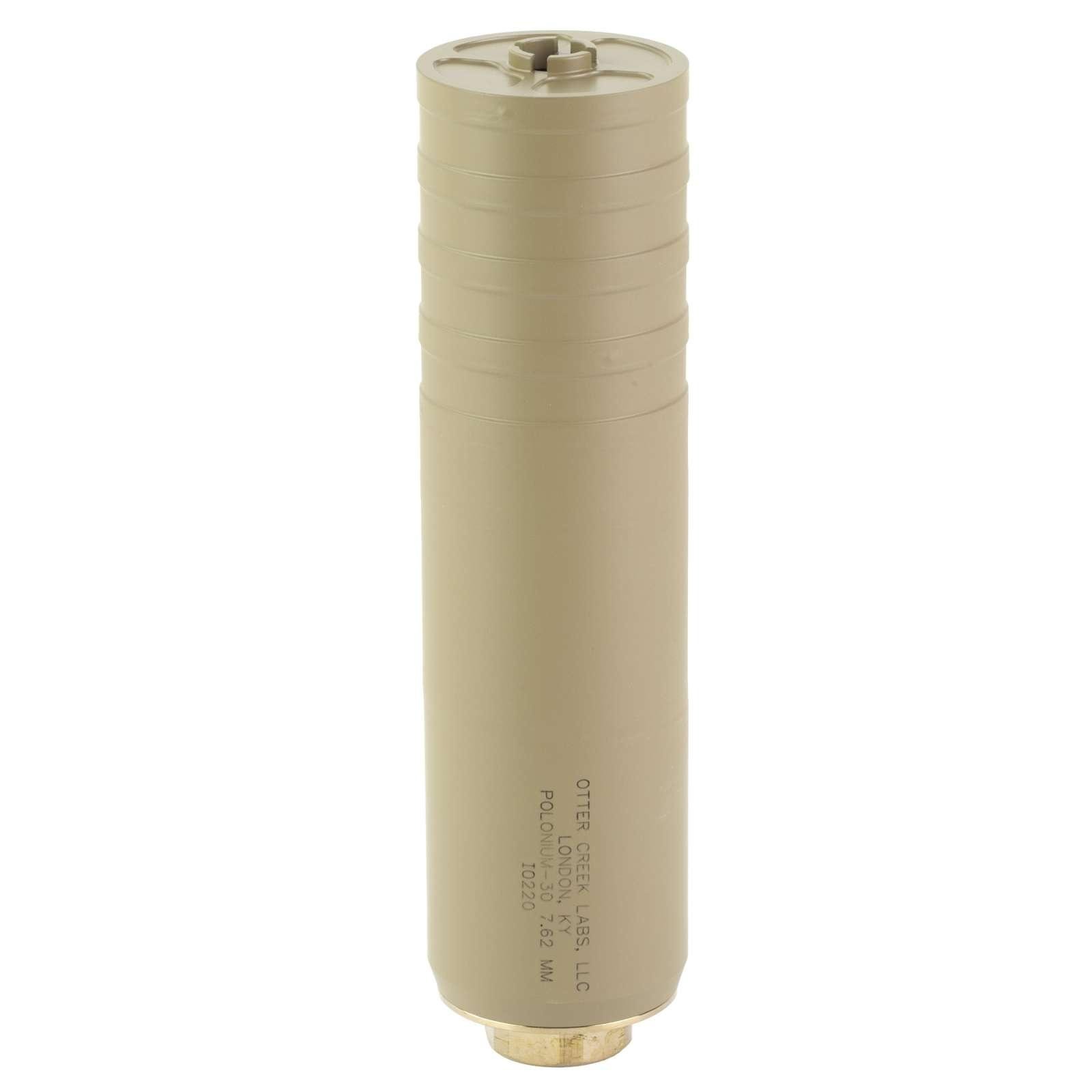 Otter Creek Labs Polonium 30 Direct Thread Suppressor 7.62 Cal 1.62 Diameter 5.8" Length FDE