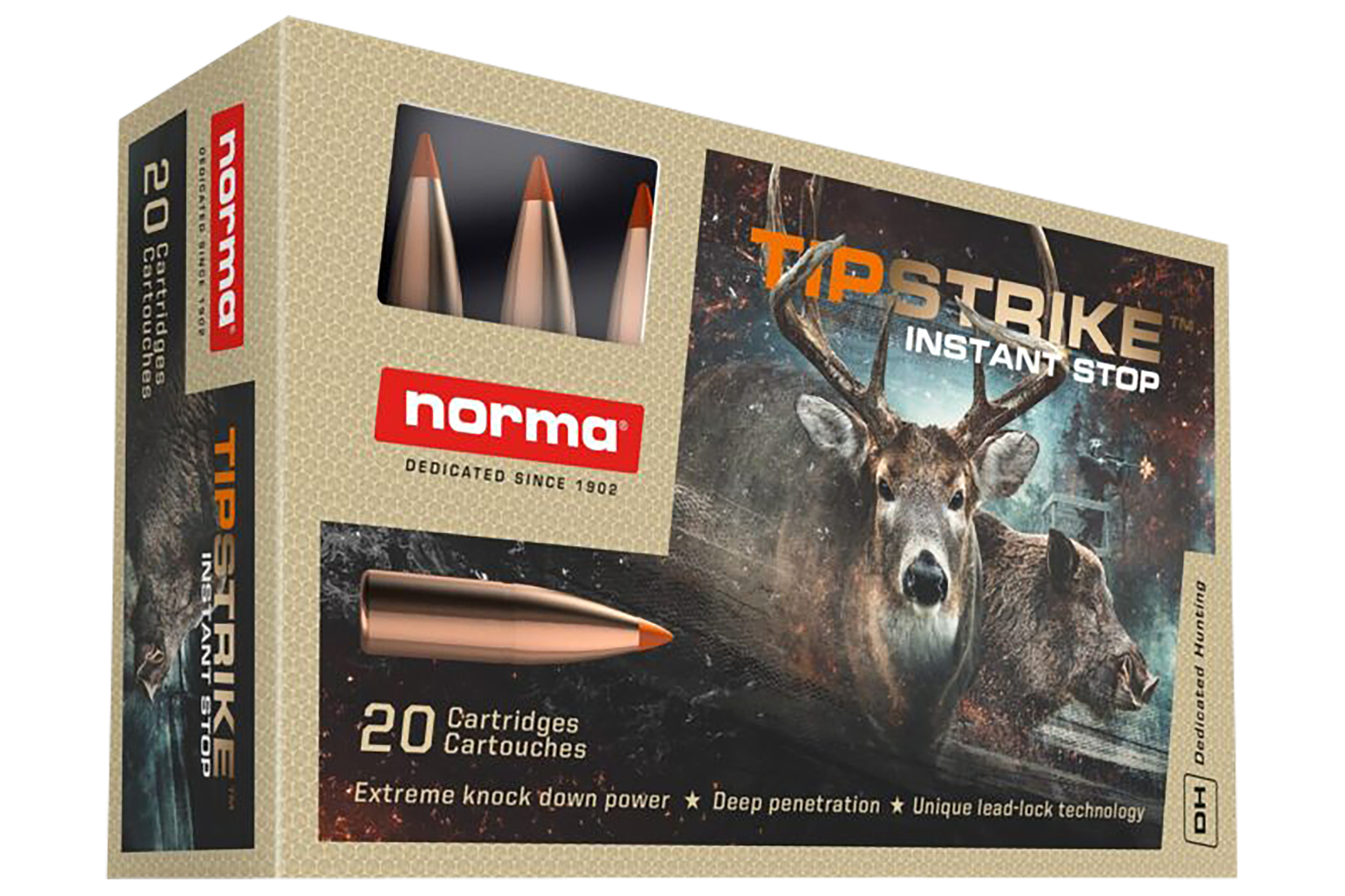 Norma Ammunition 20174352 Dedicated Hunting Tipstrike 308Win 170gr Polymer Tip 20 Per Box/10 Case