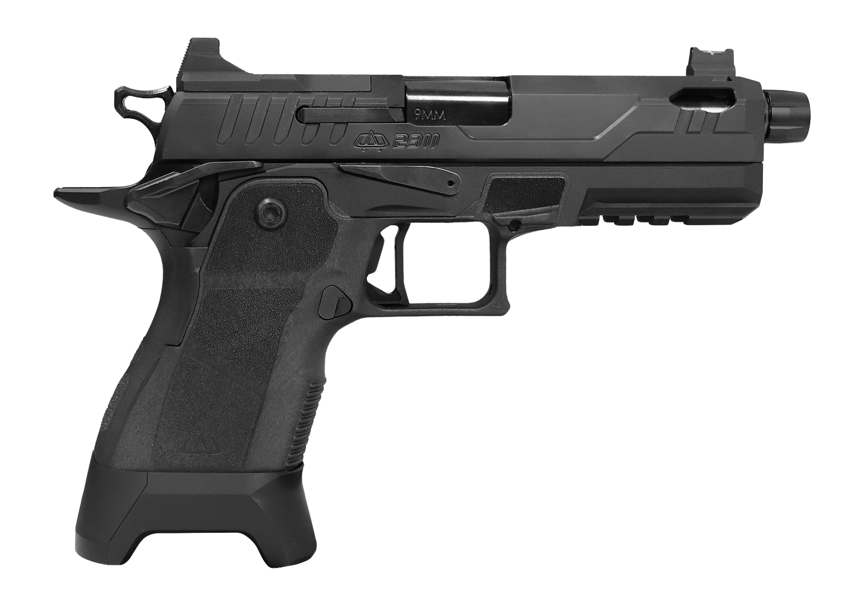 Oa Defense OA2311COMPACTPROPTBBLK 2311 Pro Compact 9mm Luger 17+1 4.25" Black DLC Threaded Barrel, Black Steel Optic Ready/Serrated Slide, Black Aluminum Frame w/Picatinny Rail, Black Polymer Grip, Am